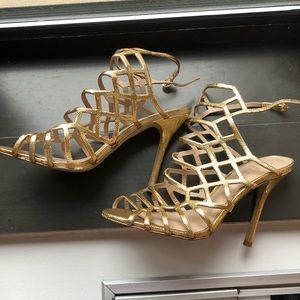 Office gold heels
